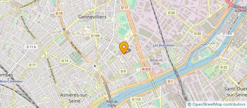 localisation de l'entreprise COMPAGNIE DU THEATRE DEPLIE à GENNEVILLIERS
