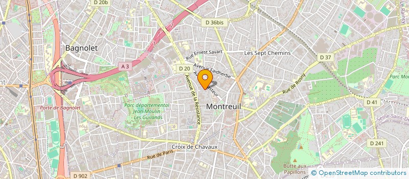 localisation de l'entreprise COMPAGNIE EAU.I.D. A à MONTREUIL