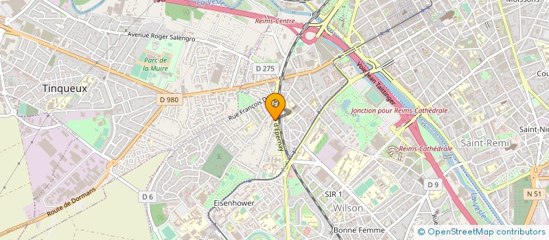 localisation de l'entreprise COMPAGNIE ECRASER DES MOUCHES  REIMS