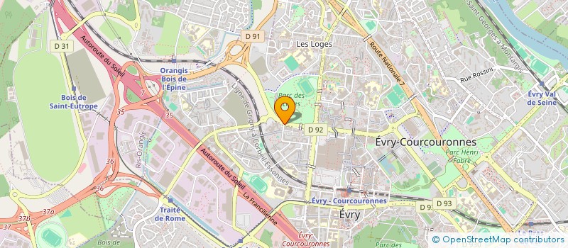 localisation de l'entreprise COMPAGNIE EH ROISSY à EVRY-COURCOURONNES