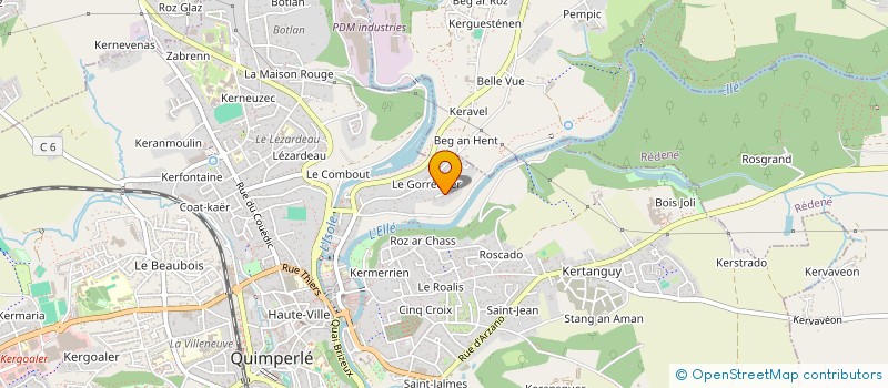 localisation de l'entreprise COMPAGNIE ELENA  QUIMPERLE