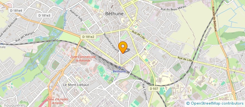 localisation de l'entreprise COMPAGNIE ET REBELOTE  BETHUNE