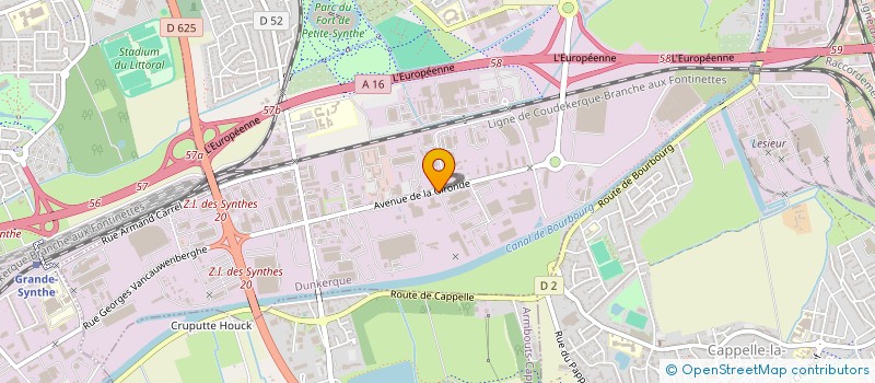 localisation de l'entreprise COMPAGNIE EUROPEENNE DE TRAITEMENTS DE SURFACES à DUNKERQUE