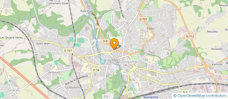 localisation de l'entreprise COMPAGNIE EVE&EVE  GUINGAMP