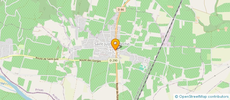 localisation de l'entreprise COMPAGNIE FARIBOLES ET RITOURNELLES  SAINT-JUST-D'ARDECHE