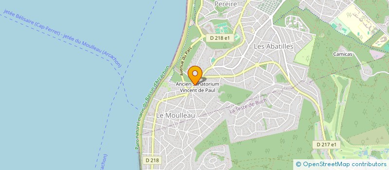 localisation de l'entreprise COMPAGNIE FILLES CHARITE ECOLE NASEAU à ARCACHON