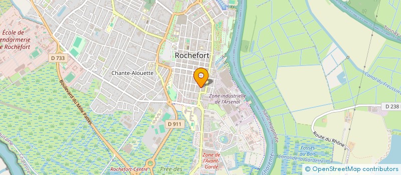 localisation de l'entreprise COMPAGNIE FINANCIERE DU CENTRE OUEST à ROCHEFORT