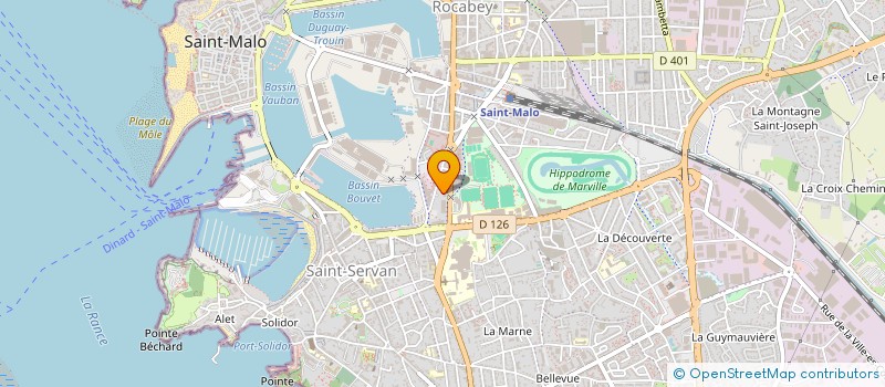 localisation de l'entreprise COMPAGNIE FINANCIERE ET DE PARTICIPATIONS ROULLIER à SAINT-MALO
