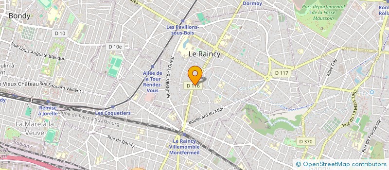 localisation de l'entreprise COMPAGNIE FINANCIERE ROCHER DARNOIS à LE RAINCY