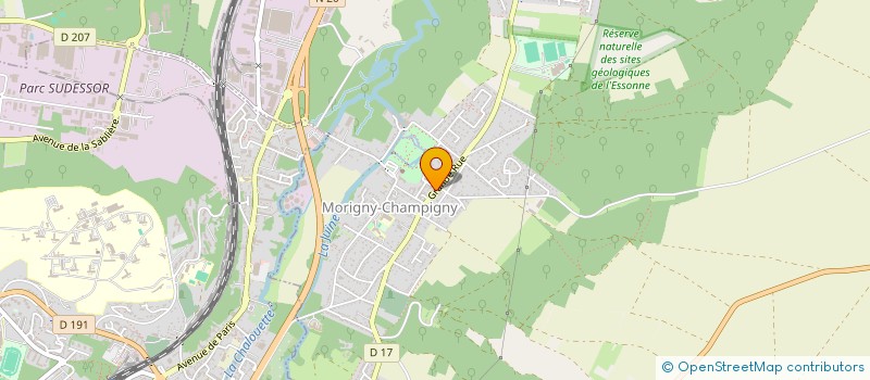 localisation de l'entreprise COMPAGNIE FINANCIERE TEXTILE à MORIGNY-CHAMPIGNY