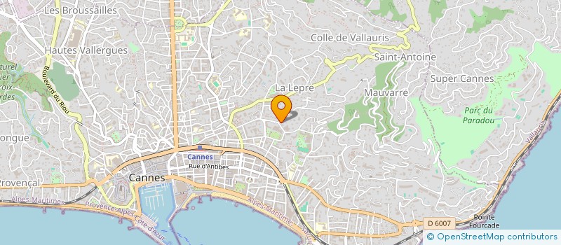 localisation de l'entreprise COMPAGNIE FONCIERE ET RURALE à CANNES