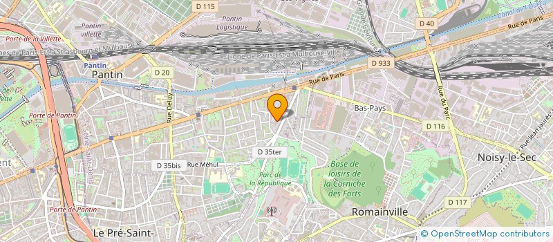 localisation de l'entreprise COMPAGNIE FONCIERE MEJAI  PANTIN