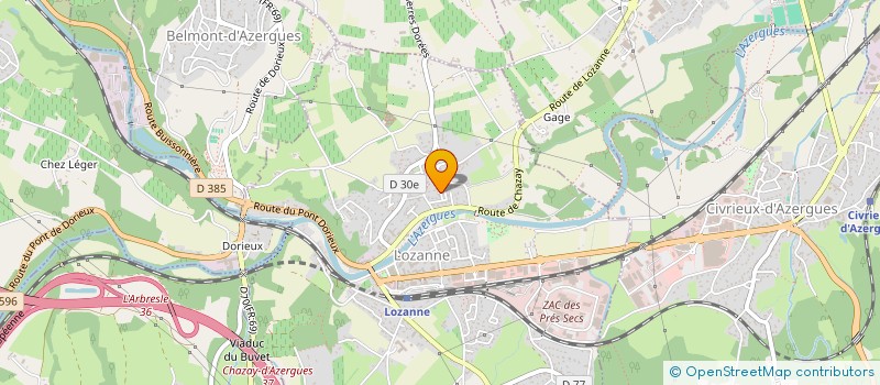 localisation de l'entreprise COMPAGNIE FONCIERE SAINT EXUPERY  CHASSELAY