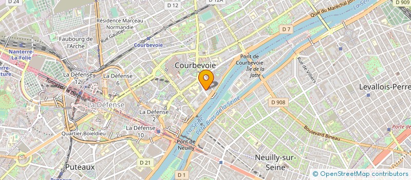 localisation de l'entreprise COMPAGNIE FRANCAISE DE CONFECTION à COURBEVOIE