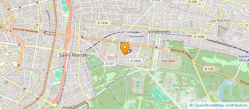 localisation de l'entreprise COMPAGNIE FRANCAISE DE PRESSE à VINCENNES