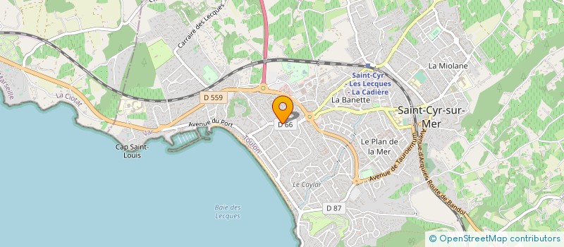 localisation de l'entreprise COMPAGNIE FRANCAISE DES NAPHTES à SAINT-CYR-SUR-MER