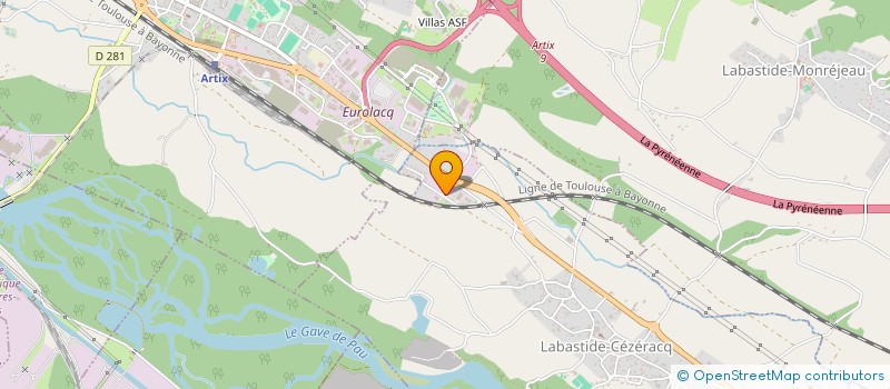 localisation de l'entreprise COMPAGNIE FUNERAIRE DU BEARN à LABASTIDE-MONREJEAU