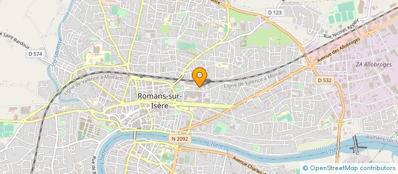 localisation de l'entreprise COMPAGNIE FUTILITE PUBLIQUE à ROMANS-SUR-ISERE