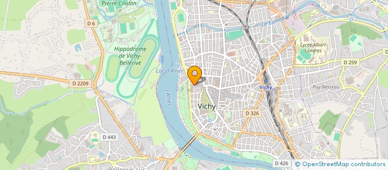 localisation de l'entreprise COMPAGNIE GENERALE D EAUX DE SOURCE à VICHY