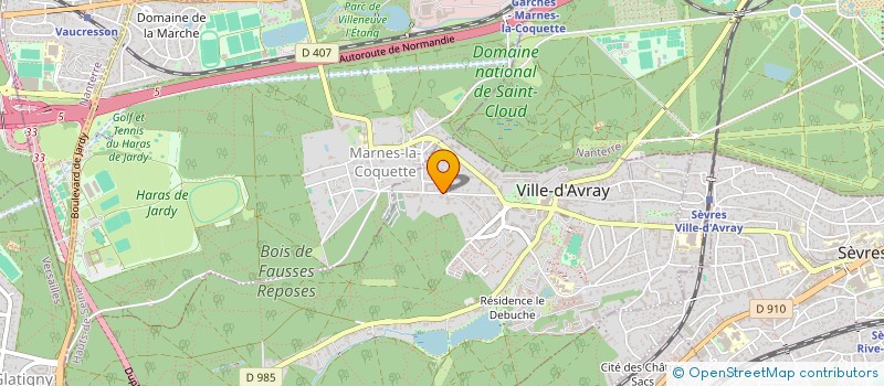 localisation de l'entreprise COMPAGNIE GENERALE D'ETUDES ECONOMIQUES ET D'EXPERTISE COMPTABLE - COGETEC  VILLE-D'AVRAY