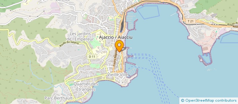 localisation de l'entreprise COMPAGNIE GENERALE DE DIFFUSION à AJACCIO