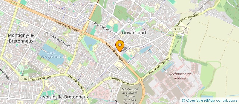 localisation de l'entreprise COMPAGNIE GILLET AVENTURE C G A à GUYANCOURT