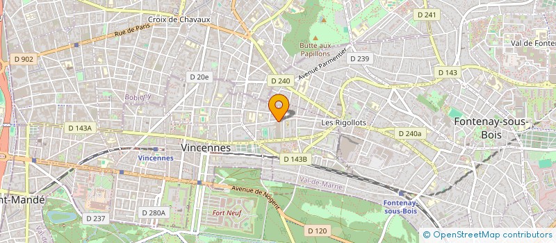 localisation de l'entreprise COMPAGNIE GLOBALE D'ARCHITECTURE ET DES TECHNIQUES DU BATIMENT à VINCENNES
