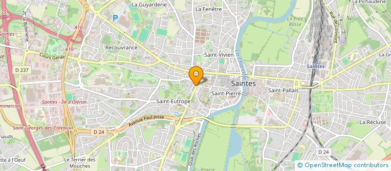 localisation de l'entreprise COMPAGNIE GROUPEMENT PATRIMOINE D'INTERET ECONOMIQUE  SAINTES