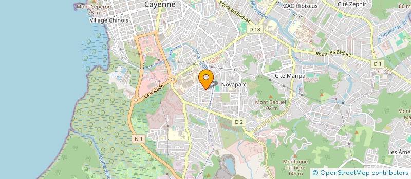 localisation de l'entreprise COMPAGNIE HOTELIERE D'INVESTISSEMENTS DU KIOSQUE DES AMANDIERS  CAYENNE