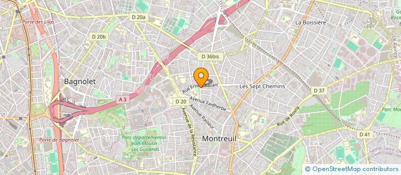 localisation de l'entreprise COMPAGNIE ICI ? NON LA ! à MONTREUIL