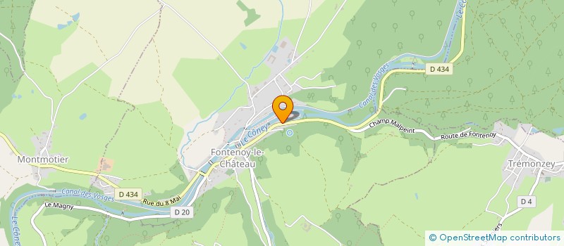 localisation de l'entreprise COMPAGNIE INDUST BOIS DEROULE ET AGRAFE à FONTENOY-LE-CHATEAU