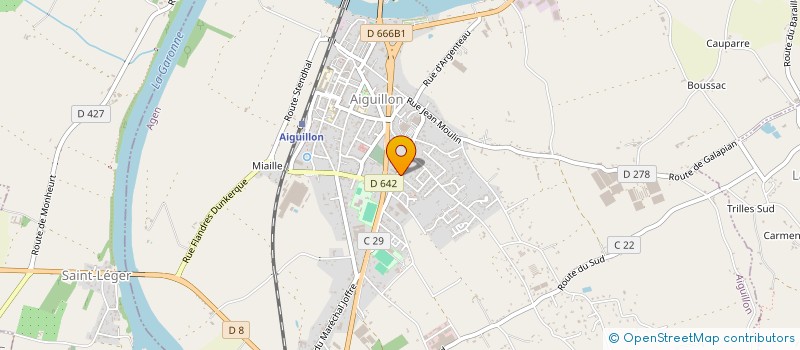 localisation de l'entreprise COMPAGNIE INDUSTRIELLE COMPOSANTS BETON  AIGUILLON