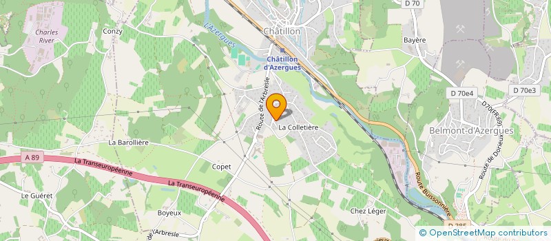 localisation de l'entreprise COMPAGNIE INDUSTRIELLE DE FABRICATION ET DE COMMERCIALISATION POUR L'ASSISTANCE AUTOMOBILE à CIVRIEUX D'AZERGUES