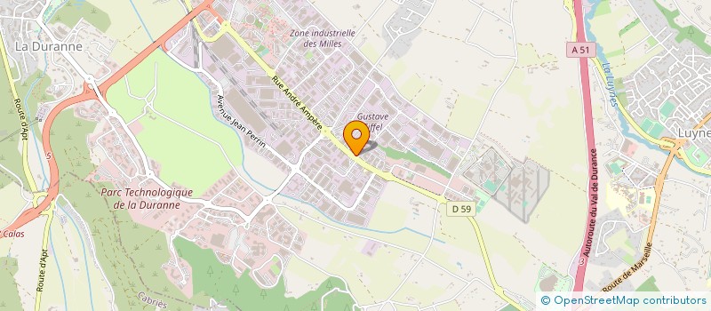 localisation de l'entreprise COMPAGNIE INDUSTRIELLE DES FILLERS ET CHAUX  AIX-EN-PROVENCE