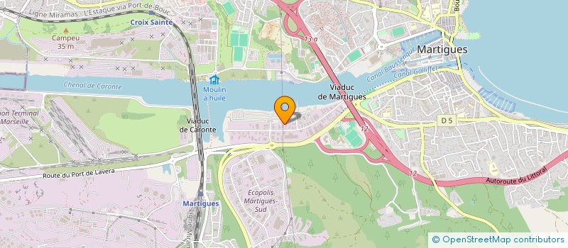 localisation de l'entreprise COMPAGNIE INTERNATIONALE DE MAINTENANCE ET D ASSISTANCE TECHNIQUE SARTEC à MARTIGUES