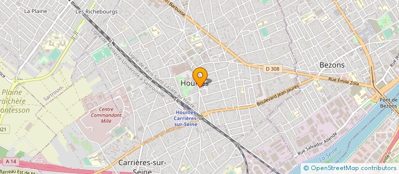 localisation de l'entreprise COMPAGNIE INTERNATIONALE DES CARTOGRAMME  HOUILLES