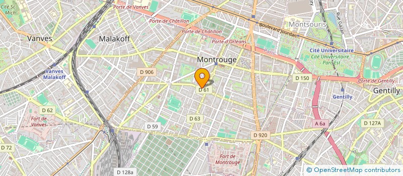 localisation de l'entreprise COMPAGNIE J'Y VAIS MAIS J'AI PEUR  MONTROUGE