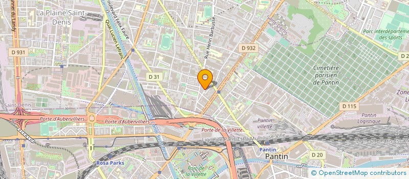 localisation de l'entreprise COMPAGNIE JE T'EMBRASSE BIEN  AUBERVILLIERS