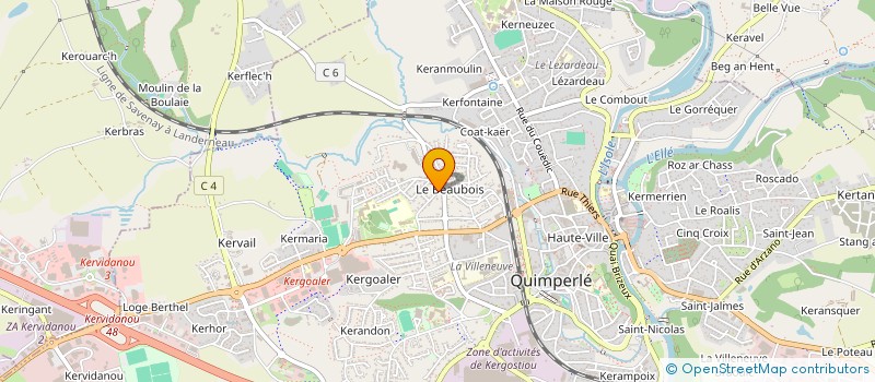 localisation de l'entreprise COMPAGNIE K'ELLES  QUIMPERLE