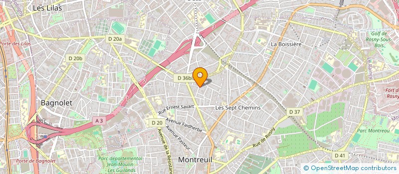 localisation de l'entreprise COMPAGNIE L'ALINEA  MONTREUIL
