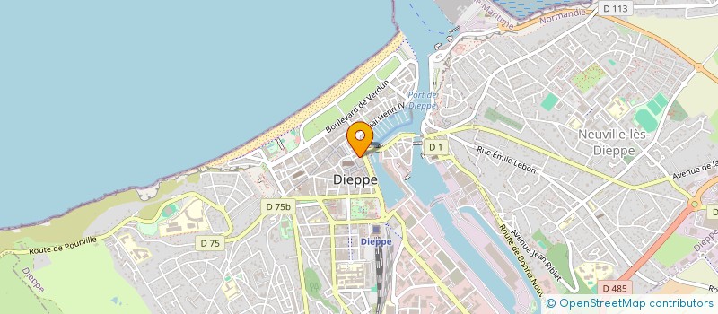 localisation de l'entreprise COMPAGNIE LA VAGUE REGULIERE à DIEPPE