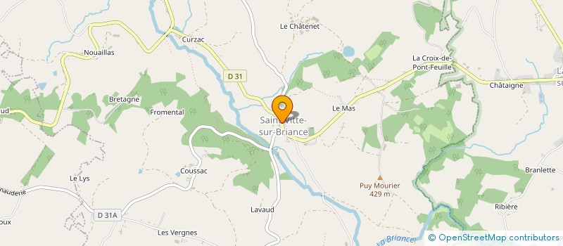 localisation de l'entreprise COMPAGNIE LA VOIX DANS MA TETE à SAINT-VITTE-SUR-BRIANCE
