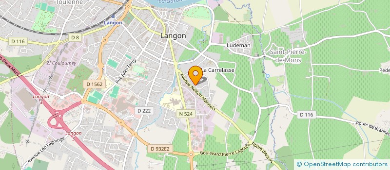 localisation de l'entreprise COMPAGNIE LE NOUVEAU MONDE  LANGON