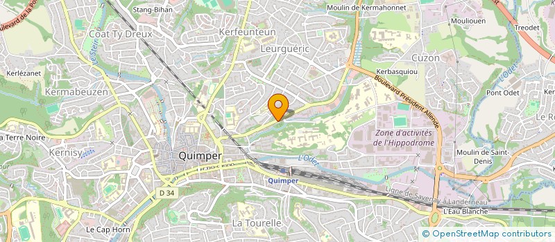 localisation de l'entreprise COMPAGNIE LES AILES DE SOI  QUIMPER