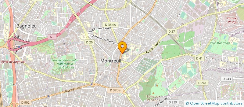 localisation de l'entreprise COMPAGNIE LES ALOUETTES NAIVES à MONTREUIL