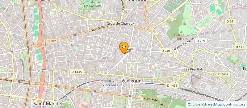 localisation de l'entreprise COMPAGNIE LES BALADINS D'OPHELIA à VINCENNES