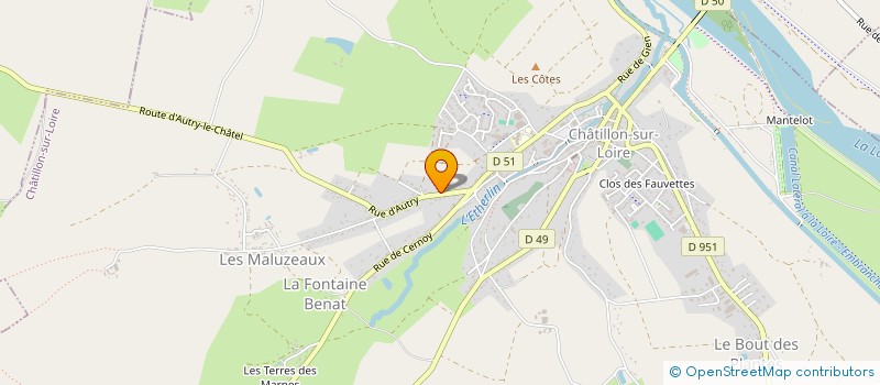 localisation de l'entreprise COMPAGNIE LES CERFS ENRAGES à CHATILLON-SUR-LOIRE