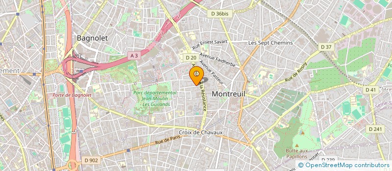 localisation de l'entreprise COMPAGNIE LES COMPLOTEURS à MONTREUIL