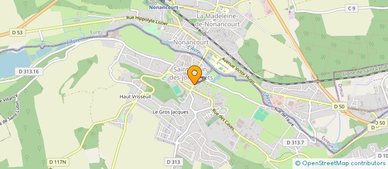 localisation de l'entreprise COMPAGNIE LES INDOMPTABLES à SAINT-LUBIN-DES-JONCHERETS