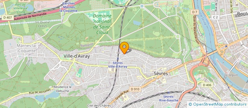 localisation de l'entreprise COMPAGNIE LES PIEDS DANS LES MOTS à SEVRES